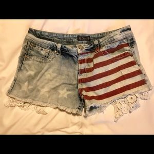 Shyann Womens American Flag Shorts